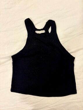 Truly Madly Deeply Black Racerback Crop Tank - Women's